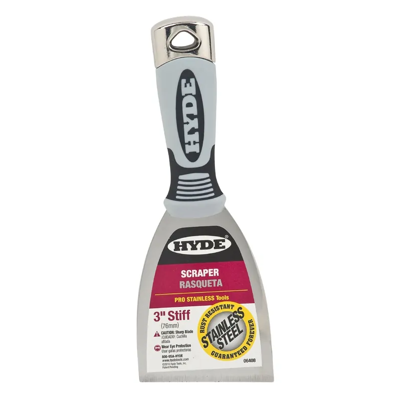 Pro Scraper, Stiff Steel Blade, 3-In.
