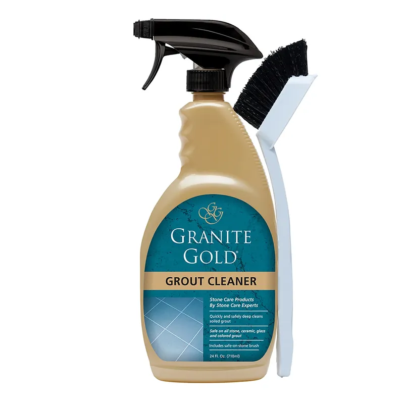 Grout Cleaner & Brush, 24 Oz.