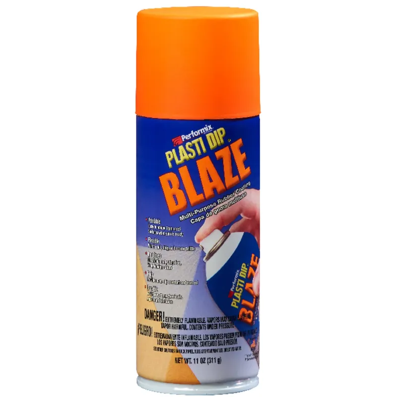 Multi Purpose Rubber Coating Spray, Blaze Orange, 11 Oz.