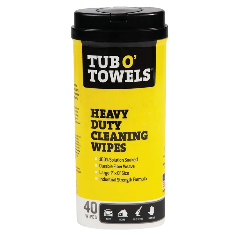 Tub O‘ Towels Fiber Weave Cleaning Wipes 8 In. W X 7 In. L 40 Pk