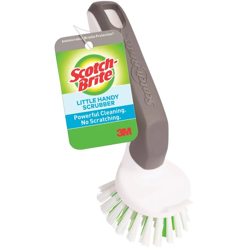 Little Handy Scrubber 2" X 6" With Nylon Bristles And Plastic Handle