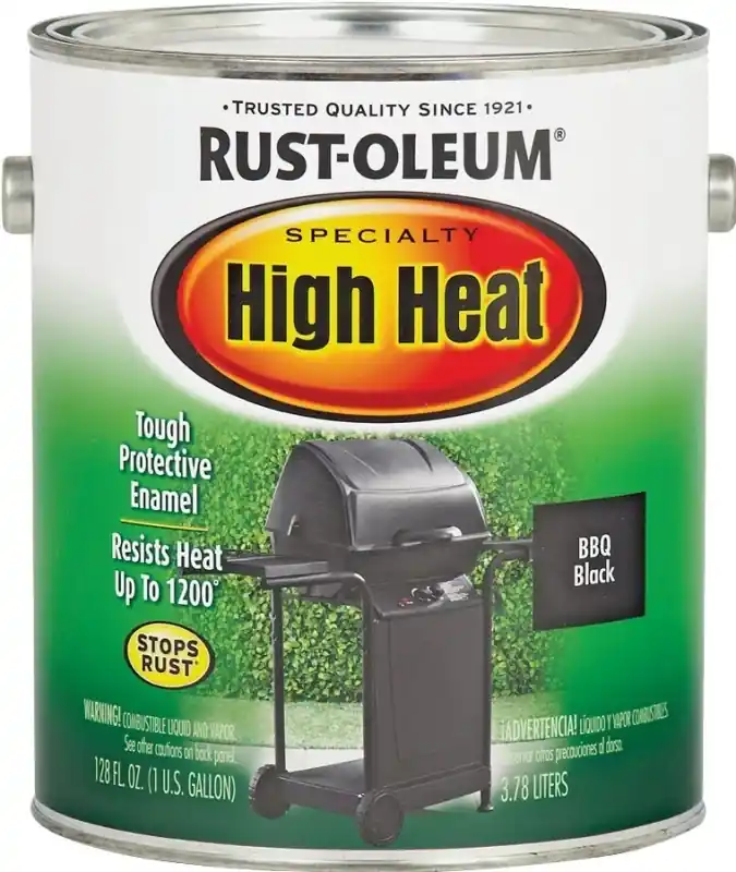 Specialty Satin Bbq Black Oil-based High Heat Low Voc Paint 1 Gallon
