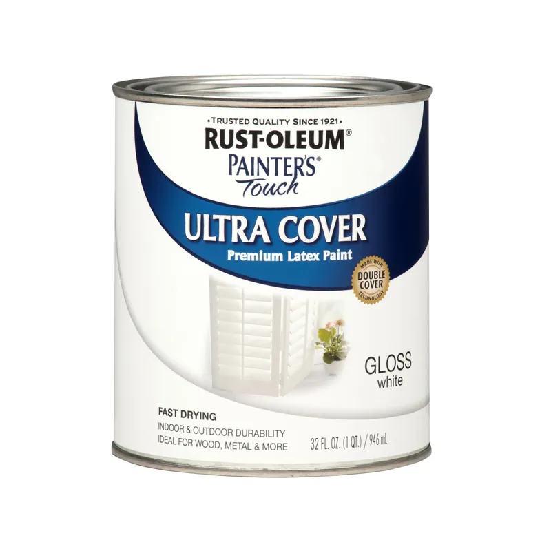 Painter‘s Touch Gloss Premium Latex Paint, White, 1-Qt.