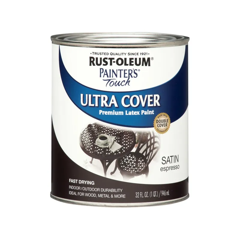 Painter‘s Touch Ultra Cover Latex Paint, Satin Espresso, 1-Qt.