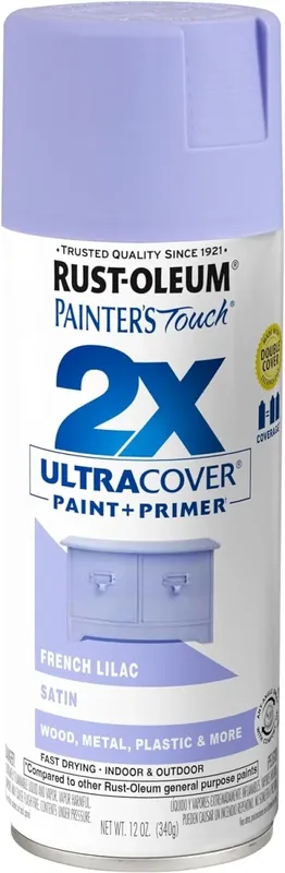 Painter‘s Touch 2X Spray Paint, Satin French Lilac, 12-oz.