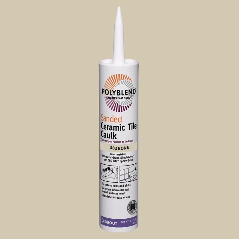 Polyblend Ceramic Tile Caulk, 382 Bone, 10.5 Oz.