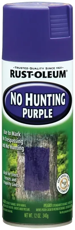 No Hunting Spray Paint, Purple, 12-oz.