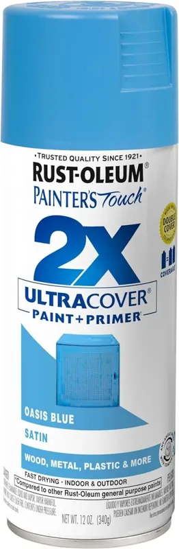 Painter‘s Touch 2X Spray Paint, Satin Oasis Blue, 12-oz.