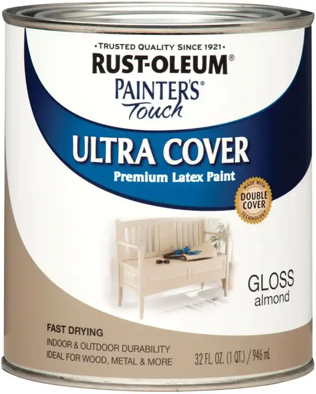 Painter‘s Touch Ultra Cover Latex Paint, Almond Gloss, Qt.