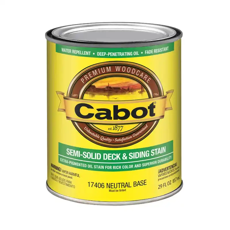 Semi-Solid Deck & Siding Stain + Sealer, Neutral Base, 1-Qt.