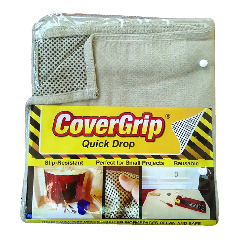 CoverGrip 3.5 Ft. W X 4 Ft. L X 1 Mil 8 Oz Safety Canvas Drop Cloth 1 Pk