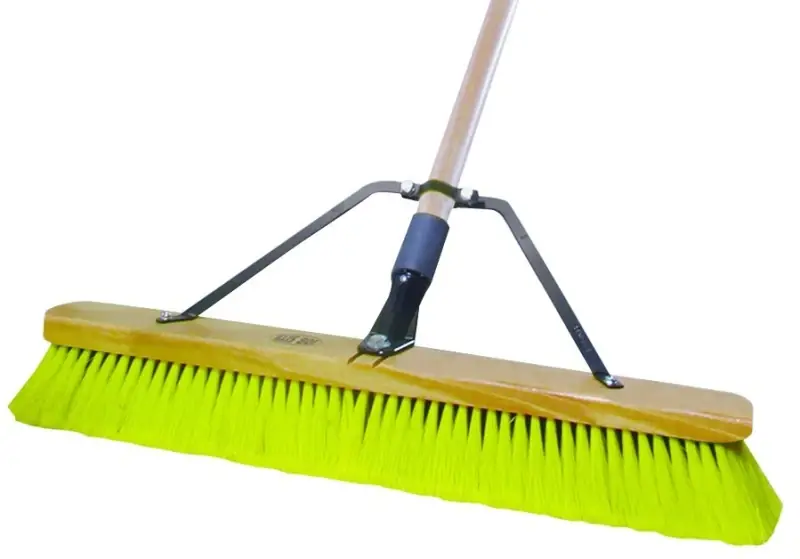 JobSite Indoor/Outdoor Push Broom, 60 In. Wood Handle, 24 In. Head