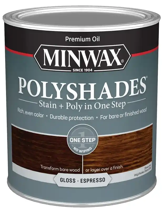 Polyshades Wood Finish + Polyurethane, Espresso Gloss, Qt.