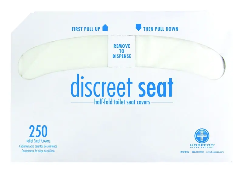 Discreet Seat Flushable Toilet Seat Covers, Half Fold, 5000 Count