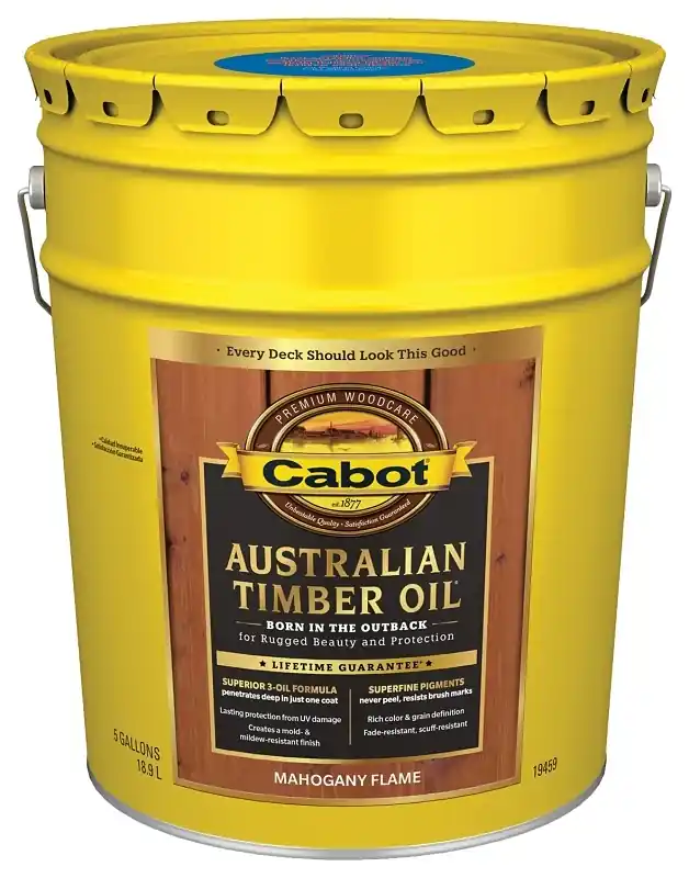 Australian Timber Oil Low Voc Transparent Mahogany Flame Oil-based 5 Gallon