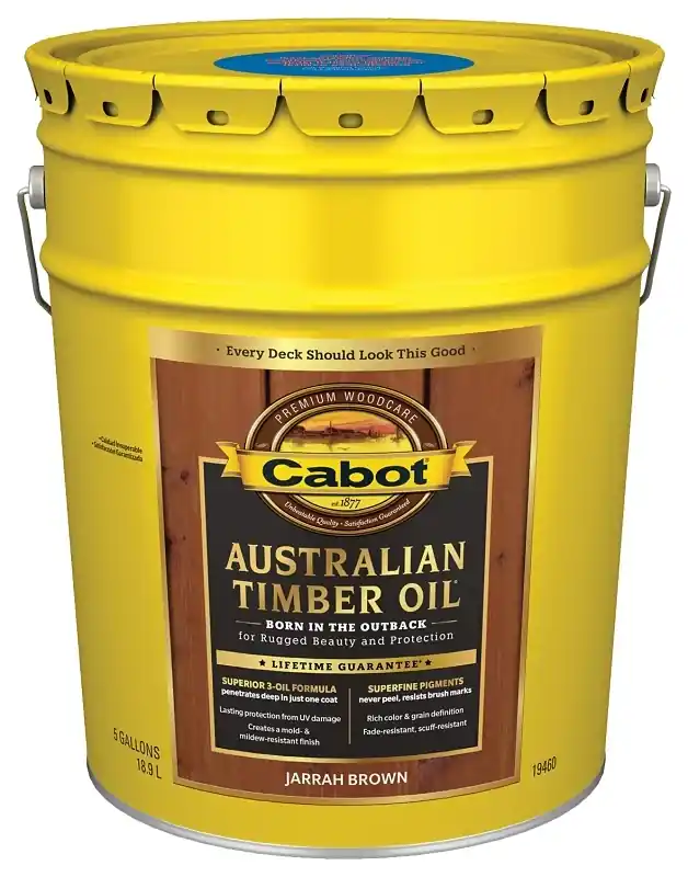 Australian Timber Oil Low Voc Transparent Jarrah Brown Oil-based 5 Gallon