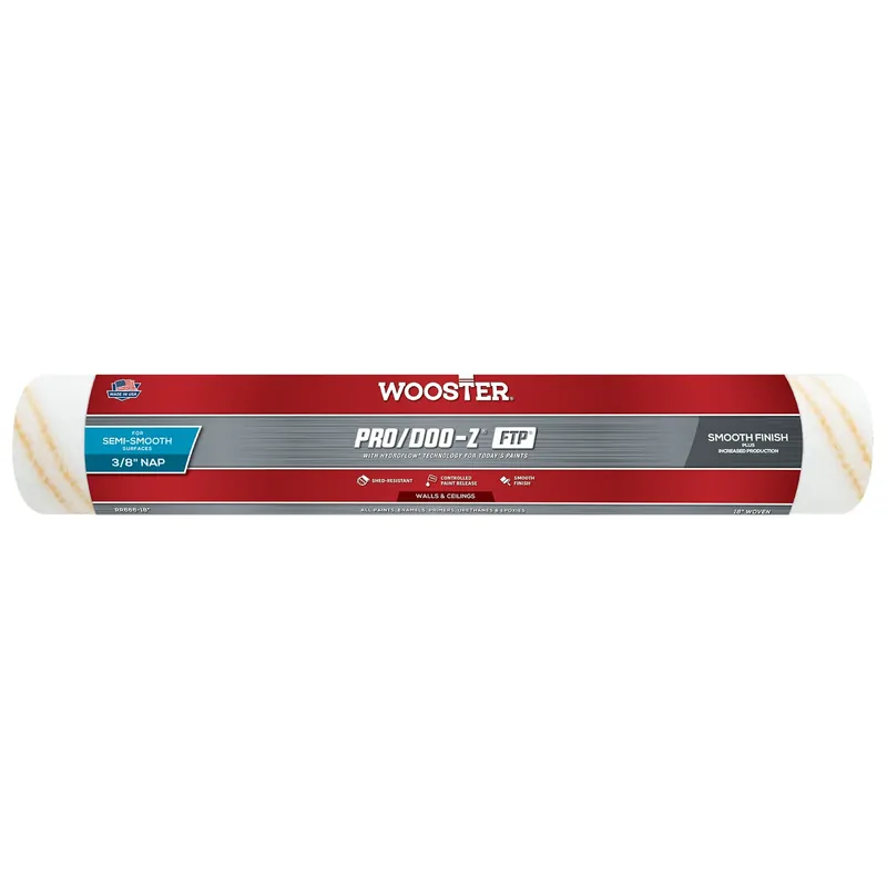 Wooster Pro/Doo-Z FTP Synthetic Blend 18 In. W X 3/8 In. Paint Roller Cover 1 Pk