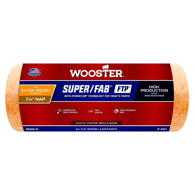 Wooster Super/Fab Synthetic Blend 9 In. W X 1-1/4 In. Regular Paint Roller Cover 1 Pk