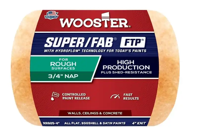 Wooster Super/Fab FTP Synthetic Blend 4 In. W X 3/4 In. Trim Paint Roller Cover 1 Pk