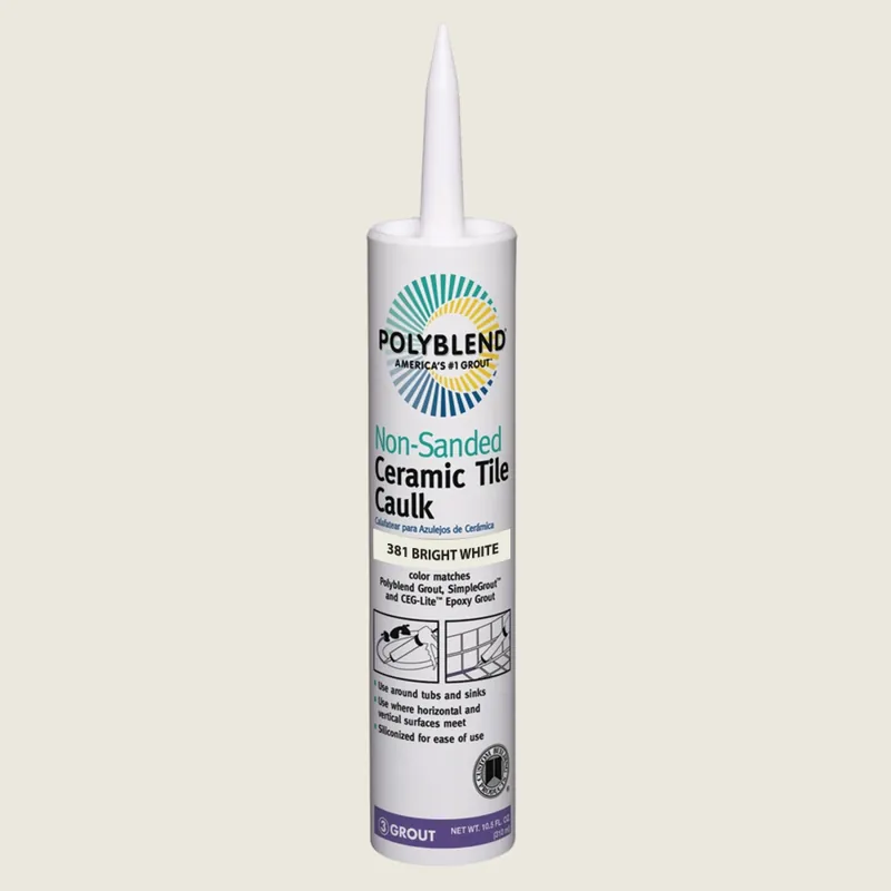 Polyblend 10.5 Oz. 381 Bright White Non-sanded Ceramic Tile Caulk
