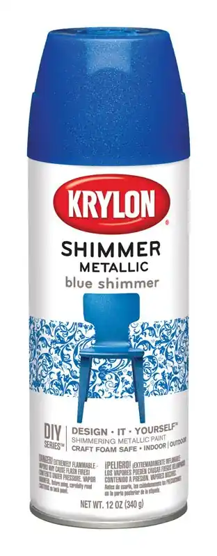 Blue Shimmer Metallic Spray Paint 12 Ounce - Indoor/outdoor Use