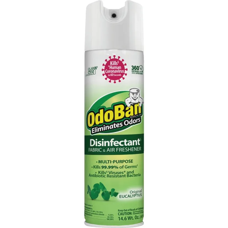 Fabric & Air Freshener Disinfectant, Eucalyptus, 14 Oz.