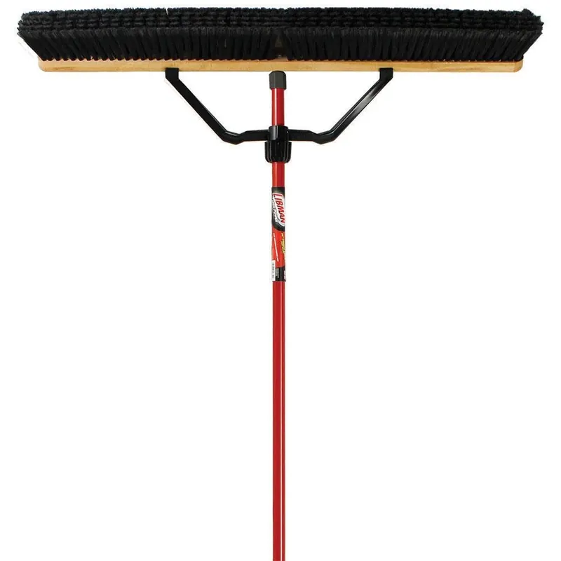 High Power 36 In. Smooth Surface Heavy-duty Push Broom With Steel Handle