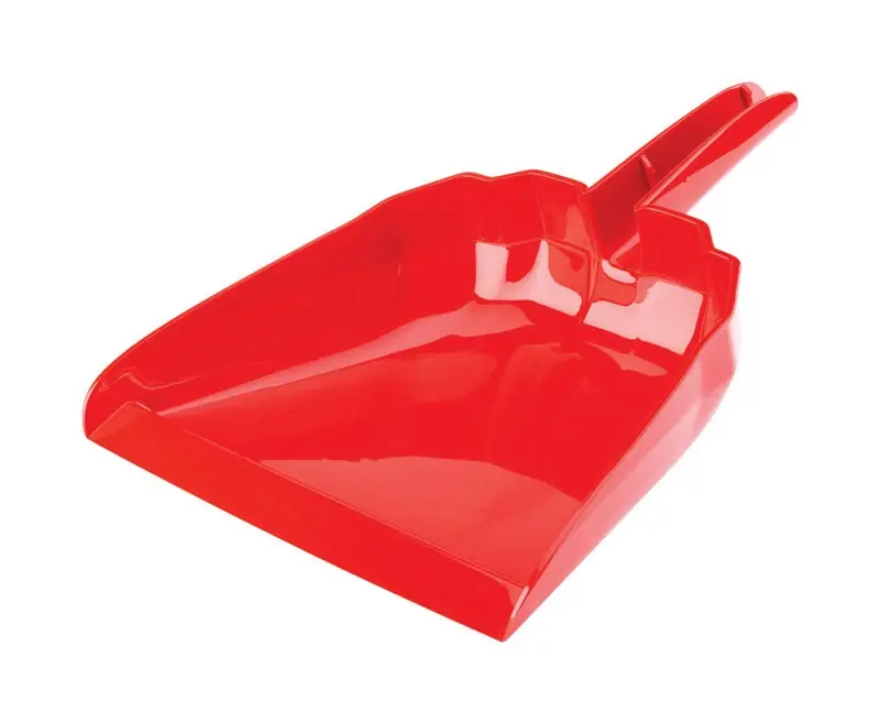 911 Big Handheld Dust Pan, 13 In. Wide, Red Polypropylene