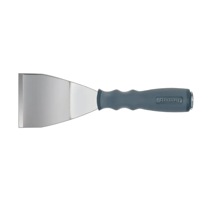 3 In. Carbon Steel Heavy Duty Bent Scraper With Hammer End And Soft Grip Handle