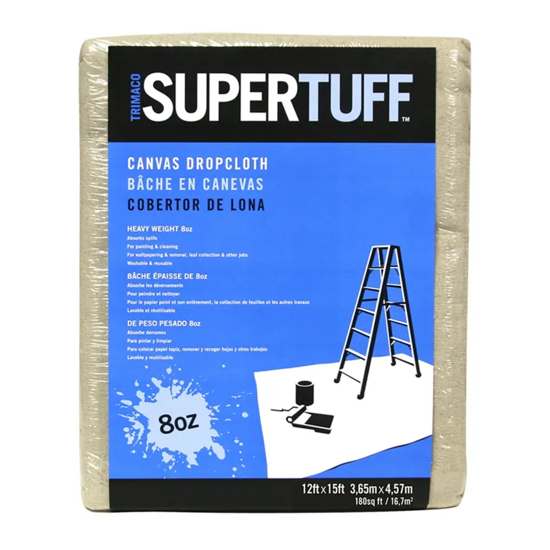 Trimaco SuperTuff 12 Ft. W X 15 Ft. L 8 Oz Canvas Drop Cloth 1 Pk