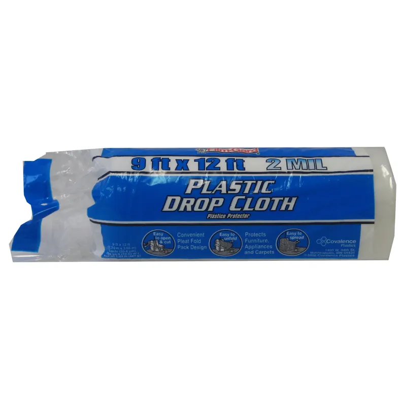 Film-Gard 9 Ft. W X 12 Ft. L X 2 Mil Plastic Drop Cloth 1 Pk