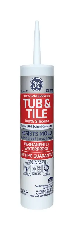 Tub & Tile Clear Sealant, 10.1 Oz. Cartridge For Moisture Protection