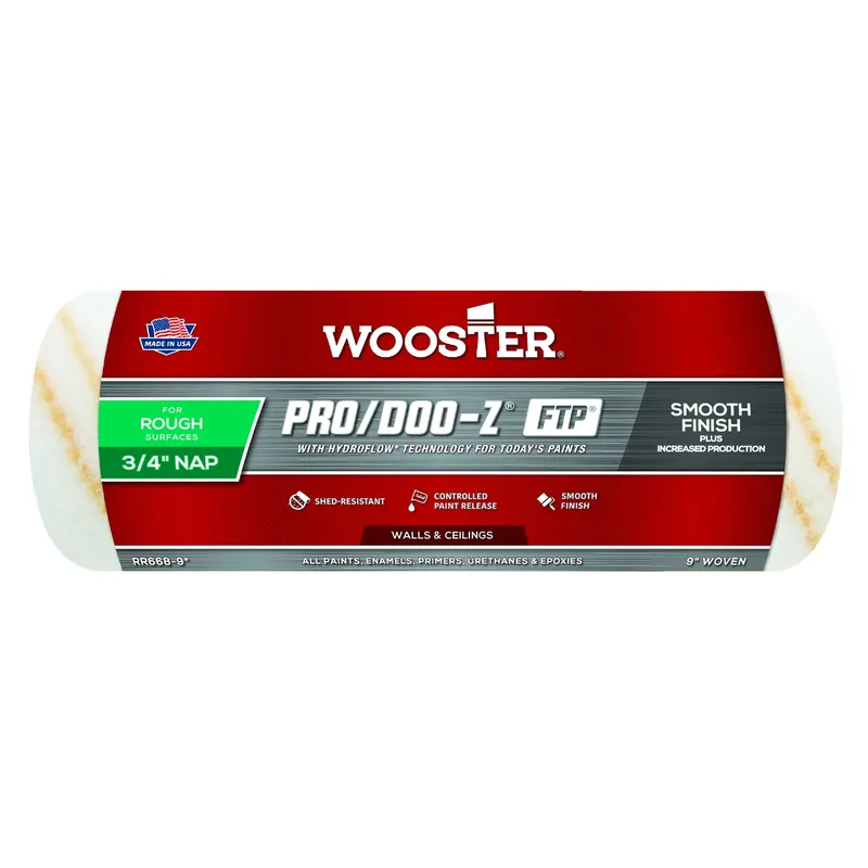 Wooster Pro/Doo-Z FTP Synthetic Blend 9 In. W X 3/4 In. Regular Paint Roller Cover 1 Pk