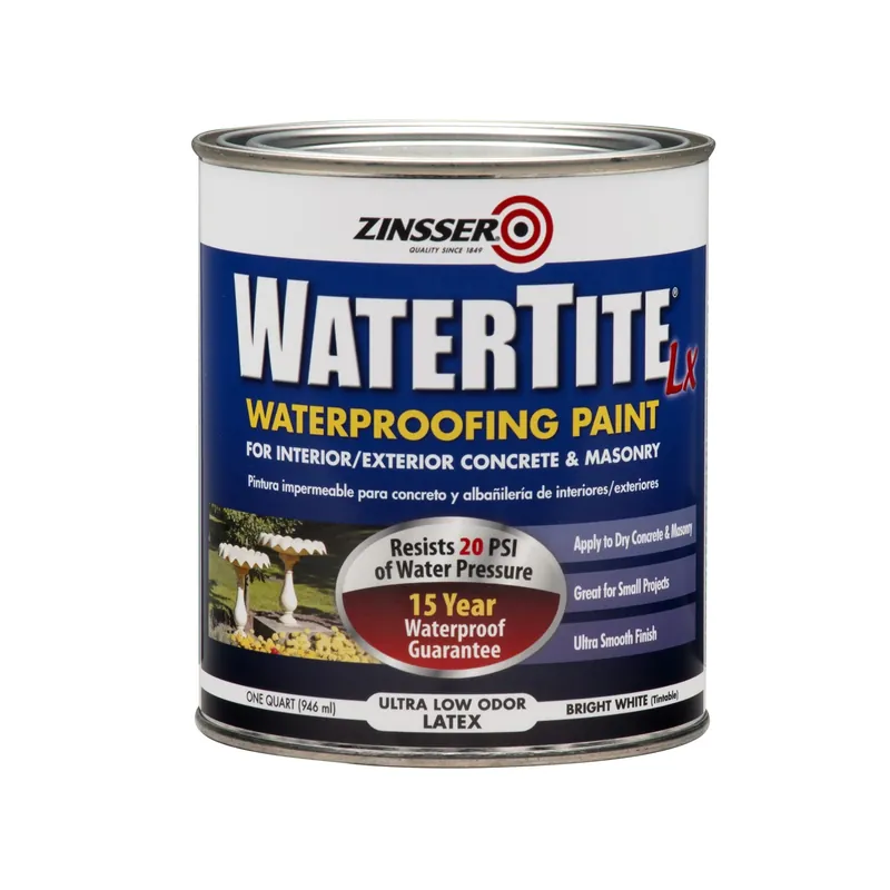 Watertite Bright White Smooth Waterproofing Paint 1 Quart - Acrylic Copolymer