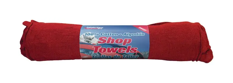 Detailn‘Gear Red Cotton Shop Towels 13 In. W X 12 In. L 7 Pk