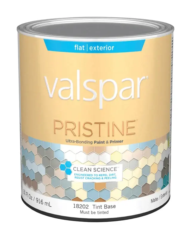 Pristine Flat Tintable Medium Base Paint And Primer Exterior 1 Quart