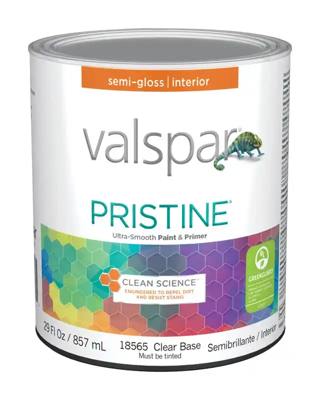 Pristine Semi-gloss Tintable Clear Base Interior Paint 1 Quart