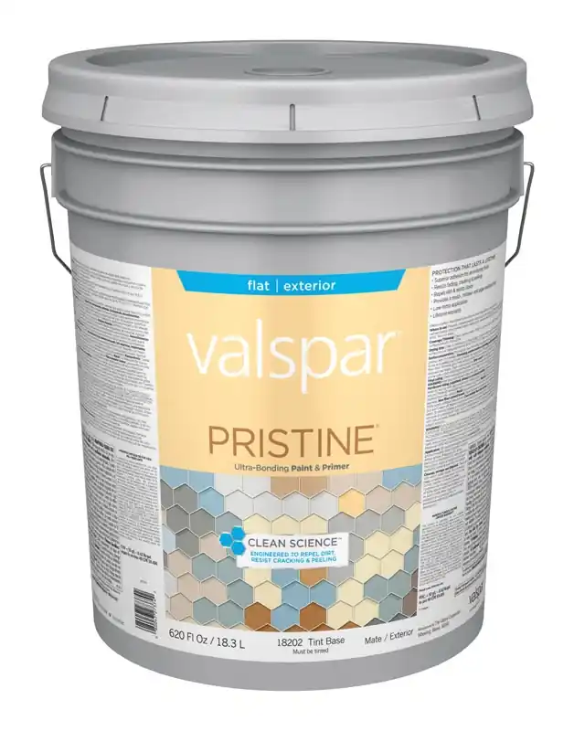 Pristine Flat Tintable Medium Base Paint And Primer Exterior 5 Gallon Container