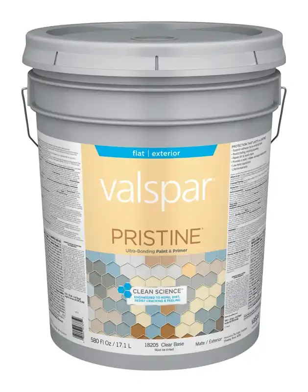 Pristine Flat Tintable Clear Base Paint And Primer Exterior 5 Gallon Container