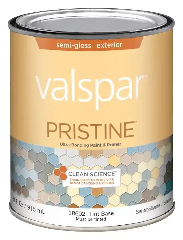 Pristine Semi-gloss Tintable Medium Base Paint And Primer Exterior 1 Quart