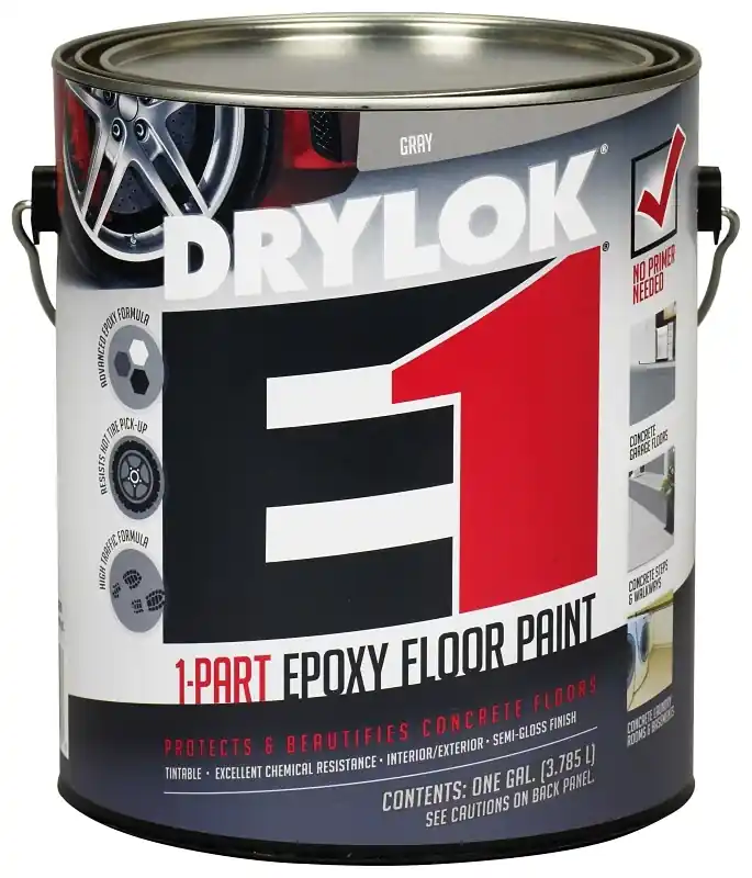 Epoxy Floor Paint, Gray Semi-Gloss, Gallon