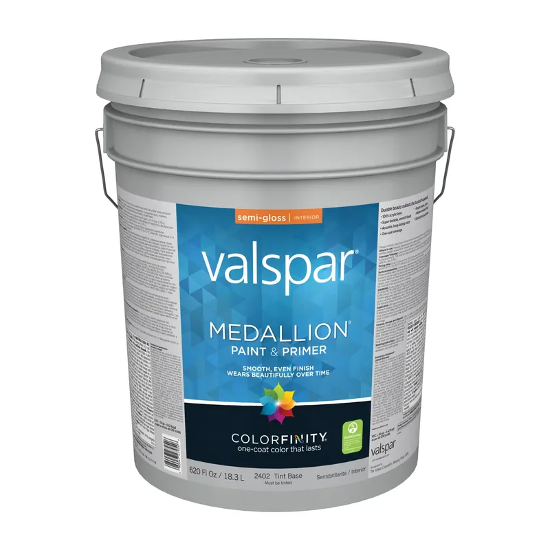 Medallion Semi-gloss Tintable Tint Base Interior Paint 5 Gallon Container