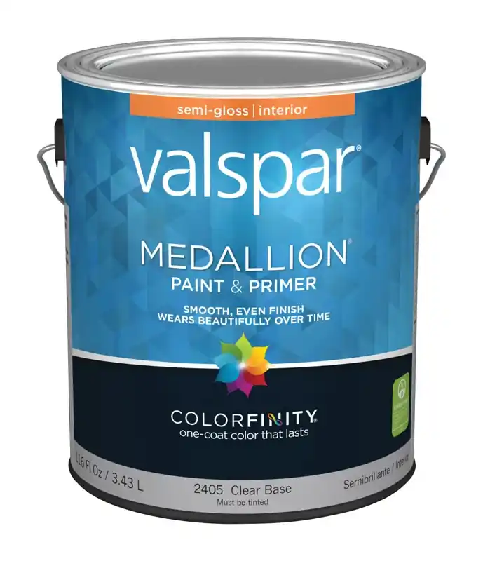 Valspar Medallion Semi-Gloss Clear Base Paint And Primer Interior 1 Gal