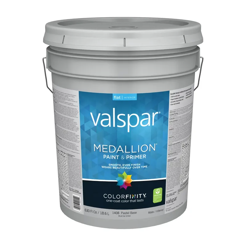 100% Acrylic Flat Interior Wall Paint, Pastel Base, 5 Gallon