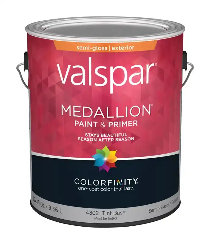 Medallion 100% Acrylic Semi-gloss Exterior Paint & Primer, Tint Base, 1 Gallon