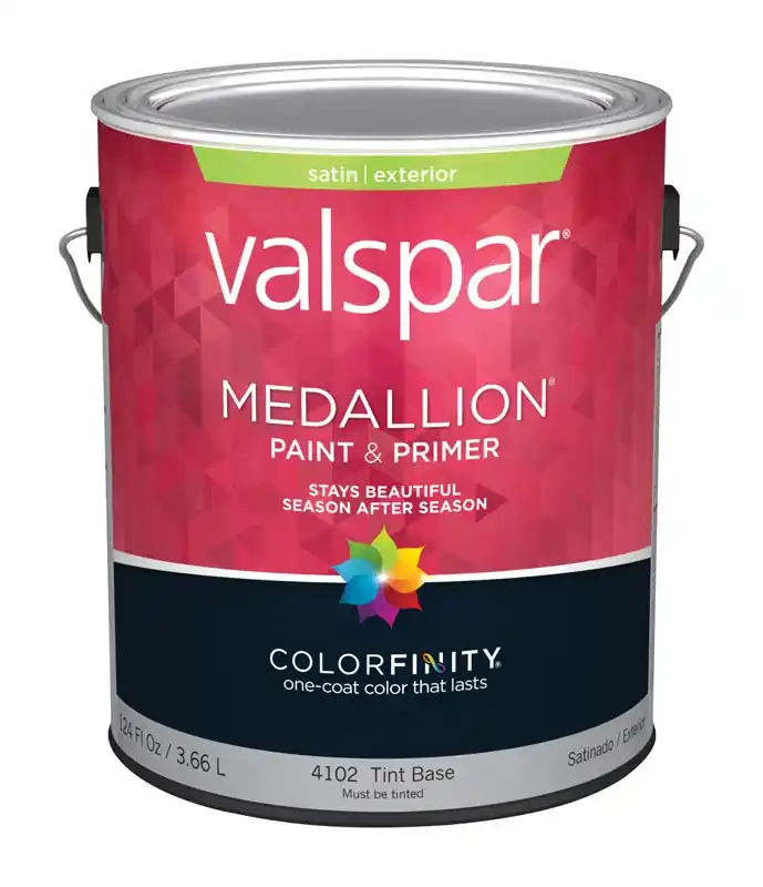 Medallion 100% Acrylic Satin Exterior Paint & Primer, Tint Base, 1 Gallon