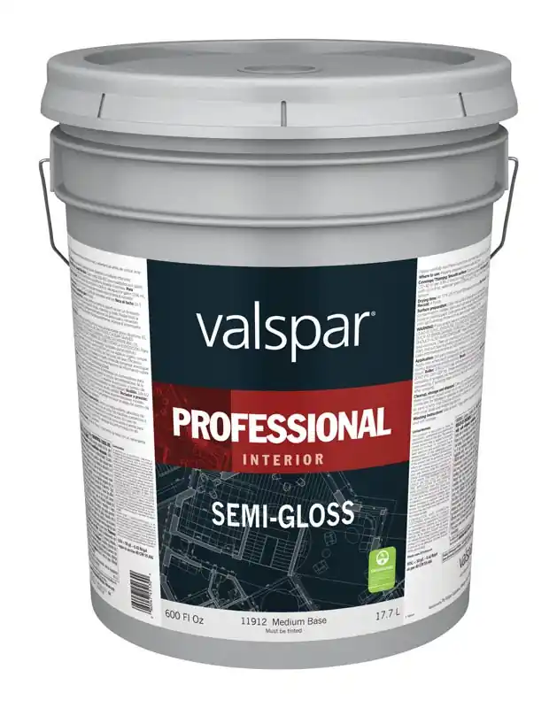 Professional Latex Semi-gloss Interior Wall Paint, Medium Base, 5 Gallon