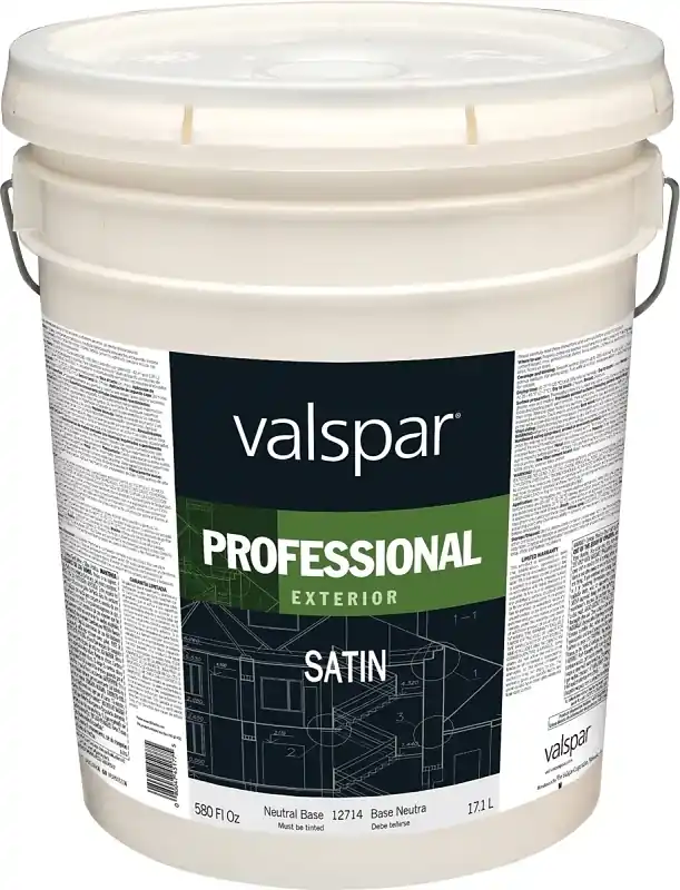 Professional 100% Acrylic Satin Exterior House Paint, Neutral Base, 5 Gallon