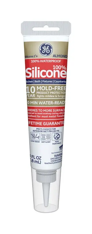 Ge Silicone Ii 2.8-oz Almond Kitchen And Bath Caulk Sealant Model Ge286