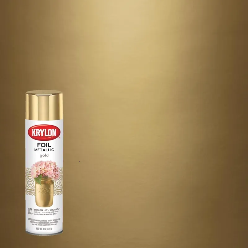 Premium Foil Gold Metallic Spray Paint 8 Oz - High Gloss Finish